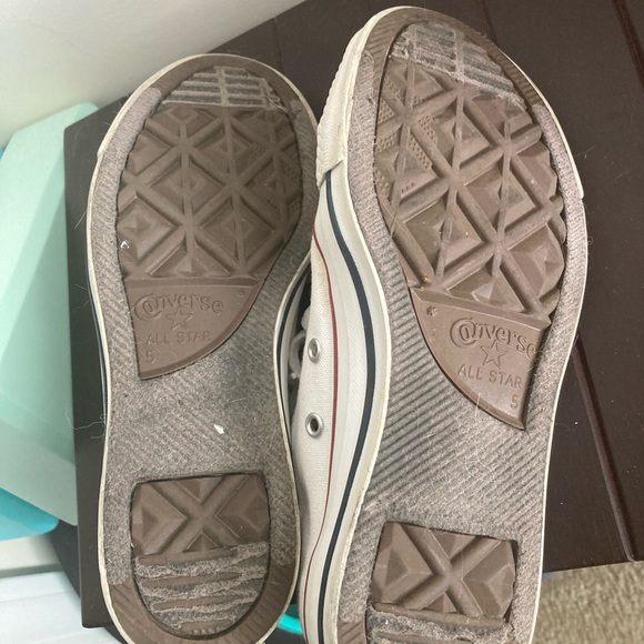 Converse White Sneakers with Classic Design and Rubber Sole - Picture 2 of 6